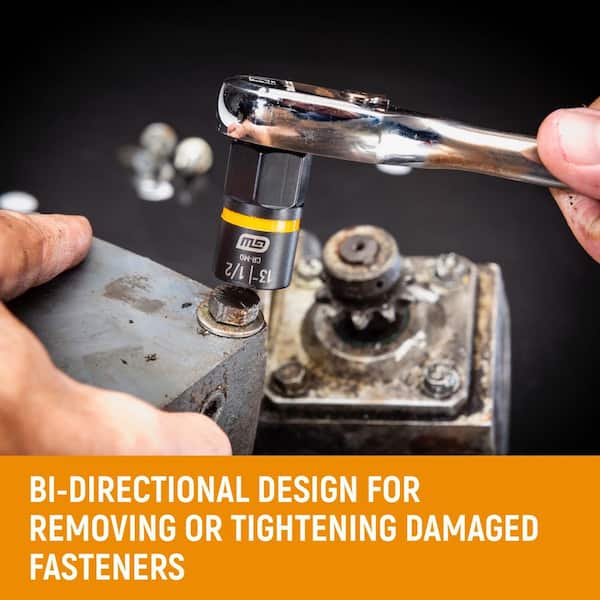 Bolt Biter 3/8 in. Drive Metric Impact Extraction Socket 17 mm