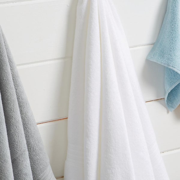 FRESHFOLDS Premium Cotton Textured 6-Pc. Hand Towel Set Light Grey