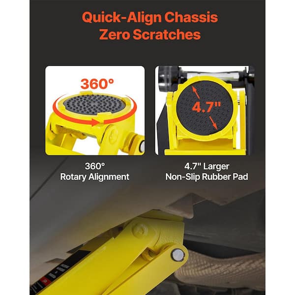 SKYSHALO 8818 lbs. Low Profile Floor Jack Steel Racing, Dual