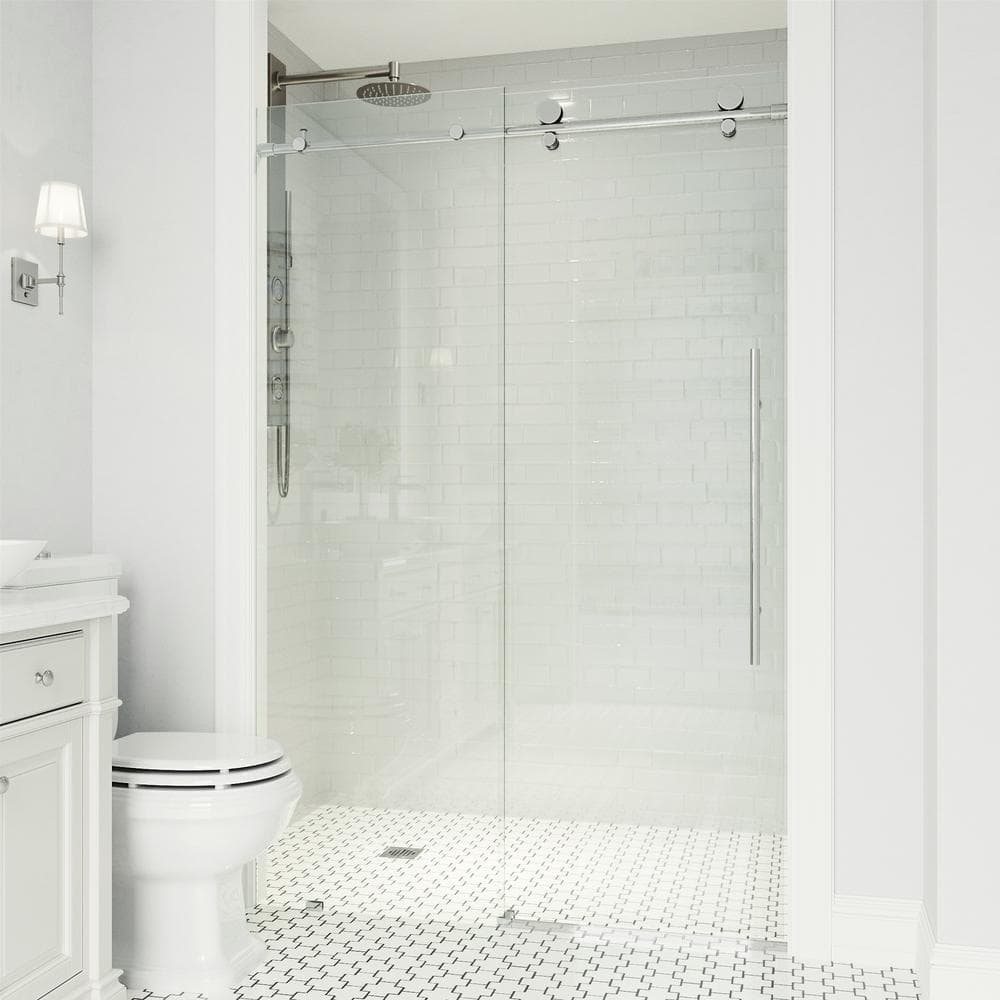 Elan E-Class 68" Frameless Chrome Sliding Shower Door