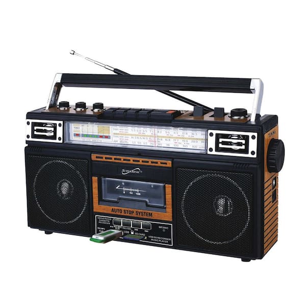 4 Band Radio and Cassette Player with Cassette To Mp3 Converter and Bluetooth
