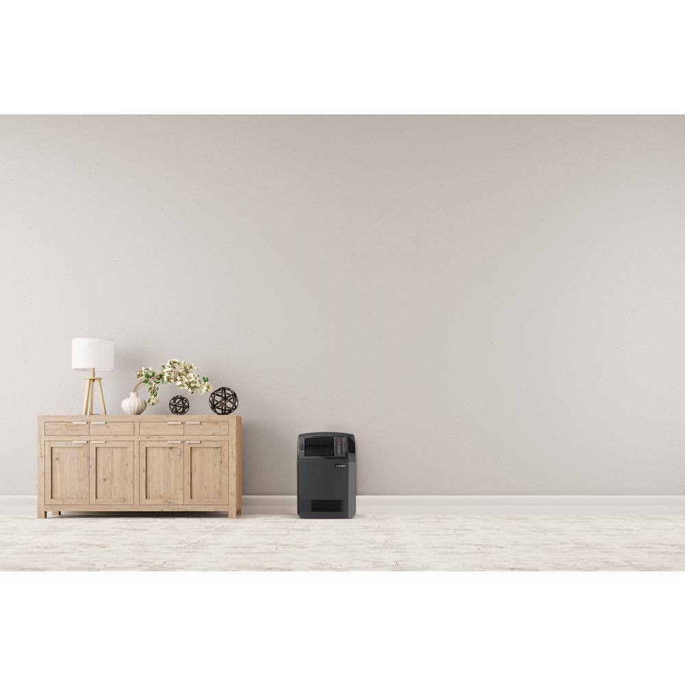 Lasko Black Ceramic Floor-Standing Heater with Thermostat