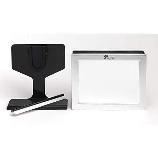 Detachable Rectangle Fogless Shower Mirror with Adjustable Silver Bracket