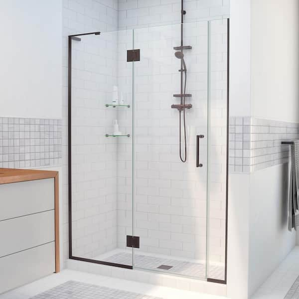 DreamLine Unidoor-X 40.5 to 41 in. x 72 in. Frameless Hinged Shower Door in Oil Rubbed Bronze