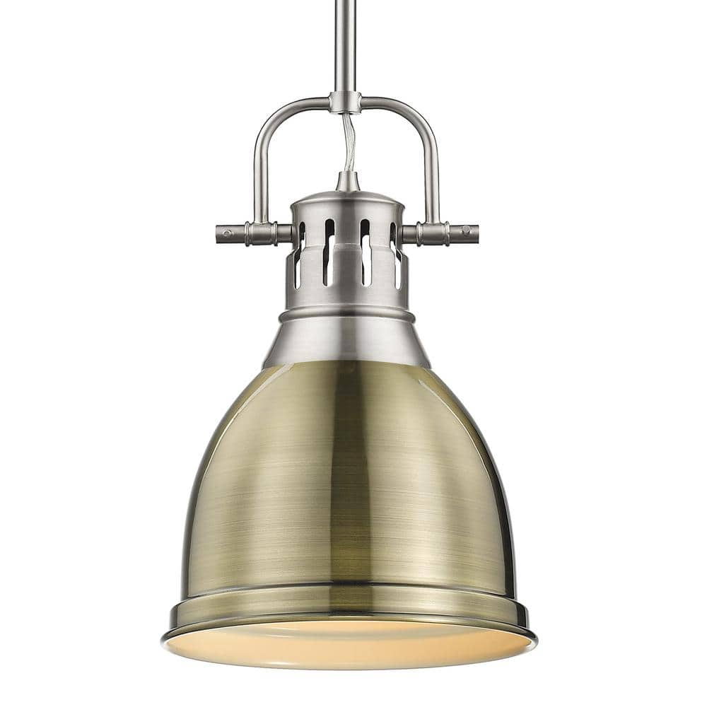 Duncan 1-Light Pewter Standard Mini Pendant with Metal Shade price history on PriceWatchPro