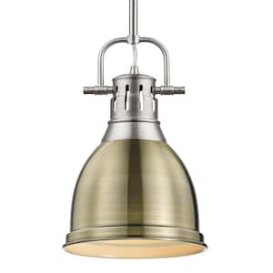 Duncan 1-Light Pewter Standard Mini Pendant with Metal Shade