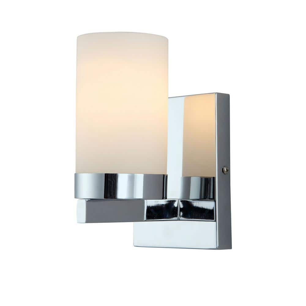 Milo 4.75 in. Chrome Sconce with Opal Glass Shade price history on PriceWatchPro