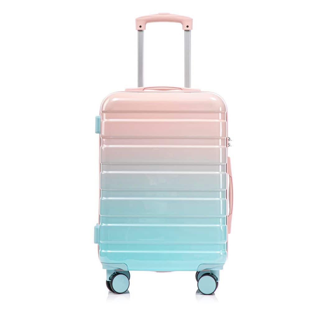 Vance 2-Piece PC Hardside Spinner Wheel Luggage Set with Cosmetic Case, Combination Lock, Gradient Blue + Pink price history on PriceWatchPro