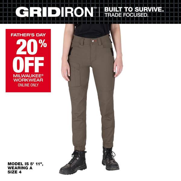 品良く着こなすため Gray 6 Size Women's Milwaukee Cotton/Polyester Pants Work パンツ