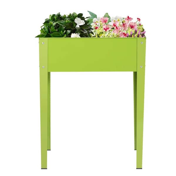 Unbranded 25 in. x 13 in. x 31.5 in. Steel Elevated Garden Bed Plant Stand Raised Garden Bed with Legs for Indoor and Outdoor Use