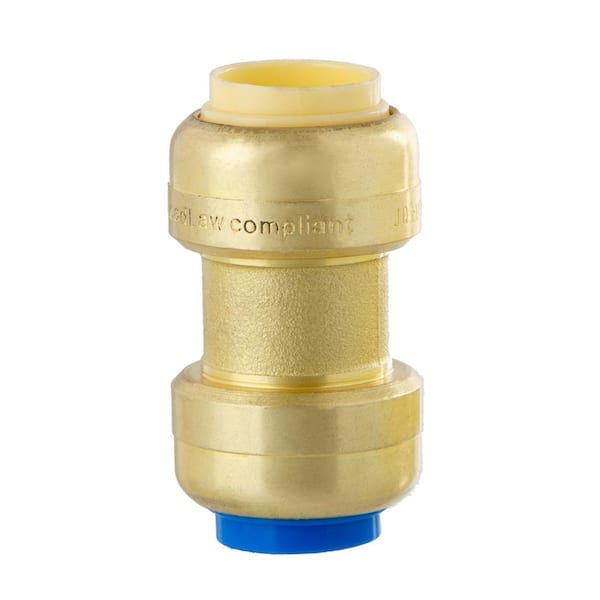 LittleWell Brass 1/2'' Push-Fit X 1/2" Polybutylene Conversion Coupling