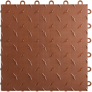12 in. W x 12 in. L Chocolate Brown Diamondtrax Home Modular Polypropylene Flooring (50-Tile/Pack) (50 sq. ft.)