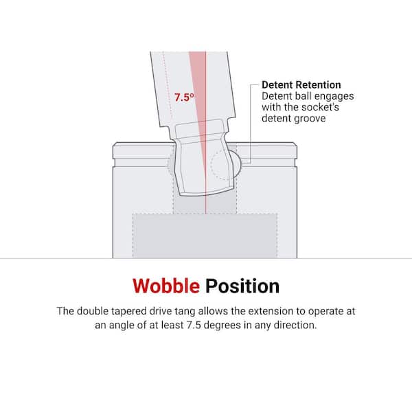 TEKTON 3,6, 10 in. 3/8 in. Drive Wobble Extension Set (3-Piece