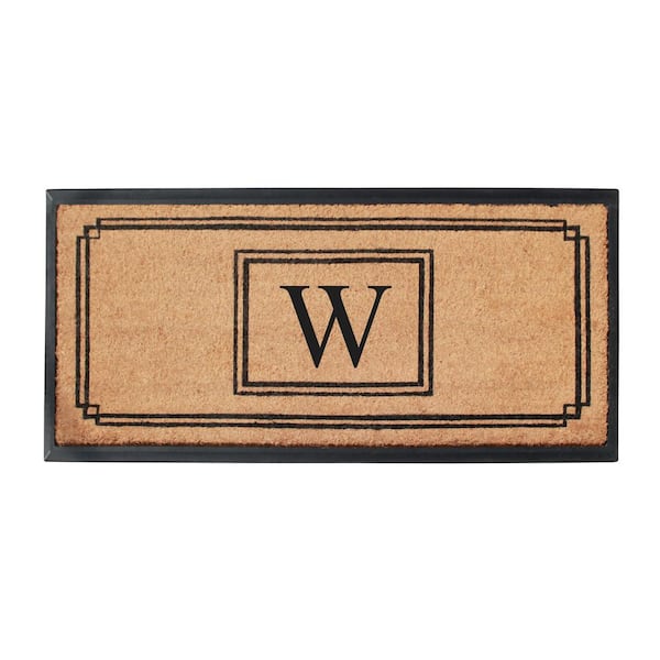 A1 Home Collections A1HC Black/Beige 24 in. x 47.5 in. Rubber and Coir Heavy  Duty, Extra Large Monogrammed R Door Mat - Yahoo Shopping