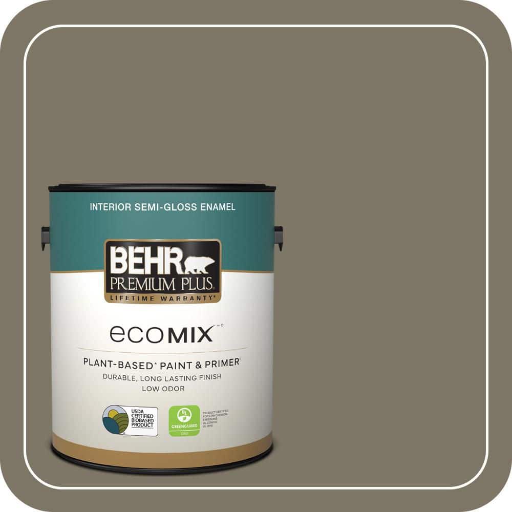 1 gal. Home Decorators Collection #HDC-NT-05 Aged Olive Semi-Gloss Enamel EcoMix Plant-Based Interior Paint & Primer price history on PriceWatchPro