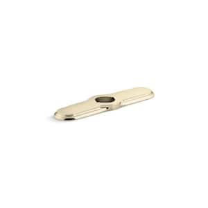 10.31 in. W x 0.5 in. H Metal Kitchen Faucet Escutcheon in Vibrant French Gold