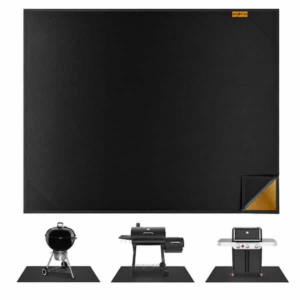 65 × 52 in. Under Grill Mat with Reinforced Metal Corners, Heavy Duty Fireproof & Waterproof BBQ Grill Mat