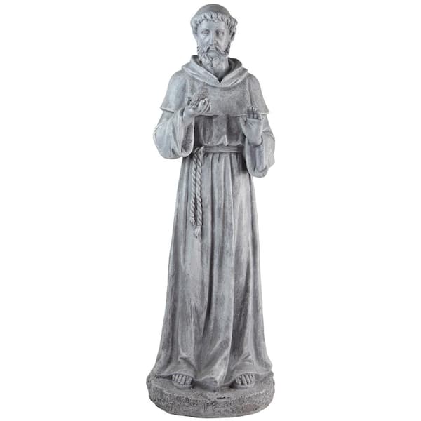 Northlight 28 in. St. Francis Holding a Bird Outdoor Garden Statue