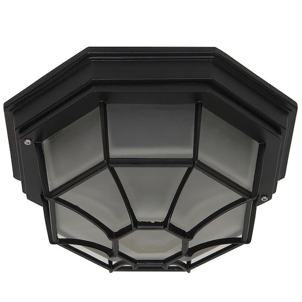 Unbranded Megan 1-Light Black Outdoor Flushmount