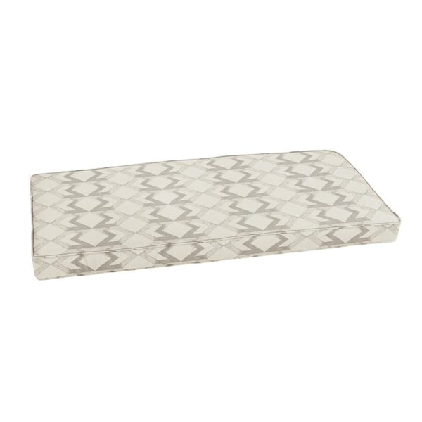 SORRA HOME 37 in. x 17 in. x 2 in. Outdora Outdoor Bench Cushion in Saxon Linen