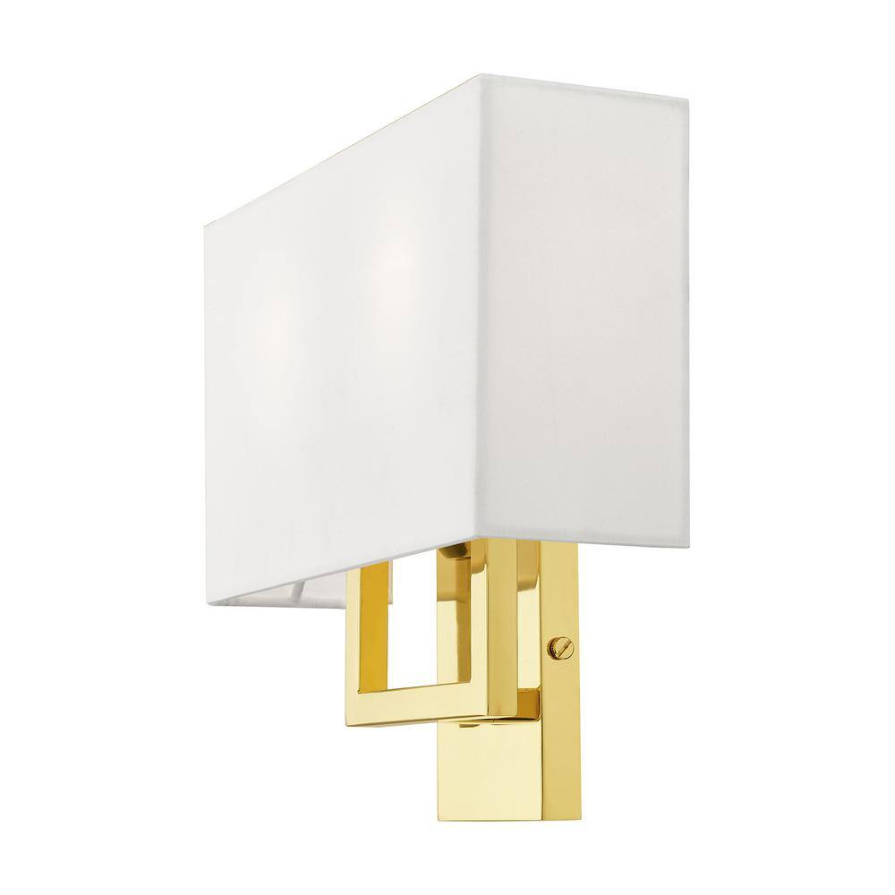 Elegant Pierson Polished Brass 2-Light ADA Wall Sconce