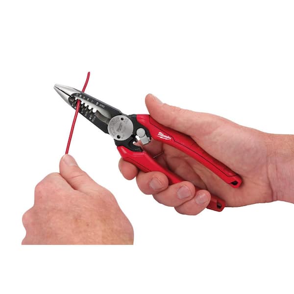 Milwaukee 7.75 in. Combination Electricians 6-in-1 Wire Strippers