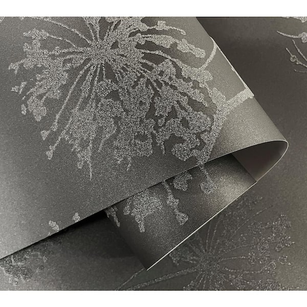 Lotus Metallic Gold And Off-White Floral Paper Strippable Wallpaper Roll  (Covers 60.75 Sq. Ft.)