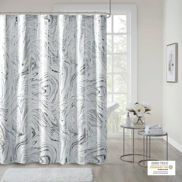 Intelligent Design Natalia Grey Silver, Metallic Grey Curtains
