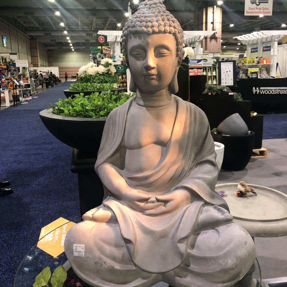 DurX-litecrete 25.6 in. H Lightweight Concrete Sitting Meditating Buddha  Statues P141006-C80021 - The Home Depot