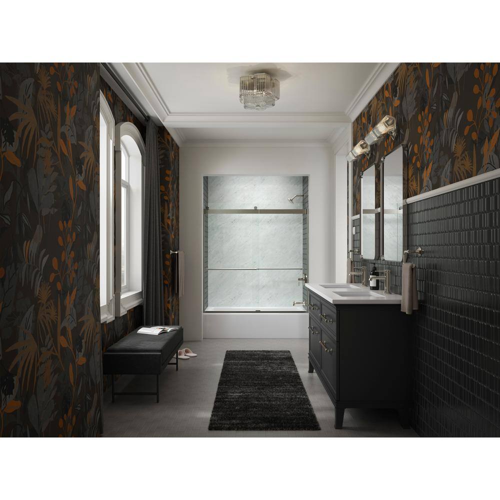 Vibrant Brushed Moderne Brass Thermostatic Shower Column Kit