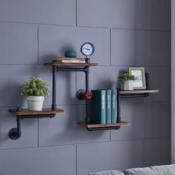 Pipe wall mount shelf discount