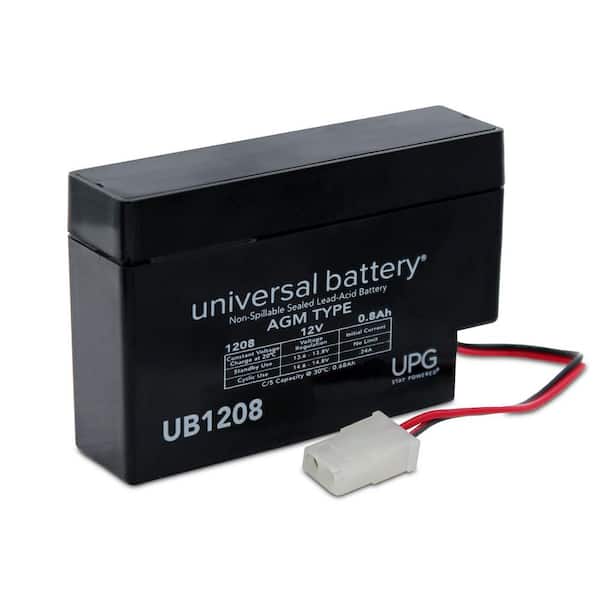 UPG 12-Volt .08 Ah Amp Connector Terminal Sealed Lead Acid (SLA) AGM Rechargeable Battery
