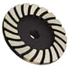4 in. x 5/8 in.-11 Thread Fine Grit Turbo Diamond Grinding Wheel for Stone Grinding