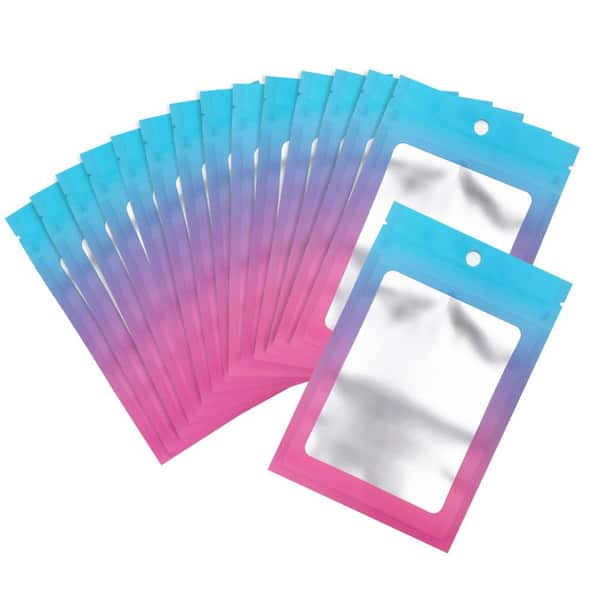 Gradient Color Resealable Mylar Zipper Bags for Food Storage and Small Business, 4 in. x 6 in., 100-Pack