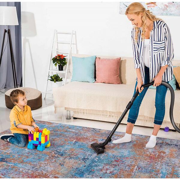 2 X 10 Multi-Colored Abstract Washable Area Rug for Bedroom, Dining Room, Living Room