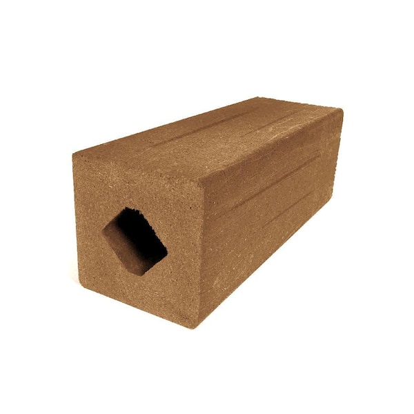 MoistureShield Vantage 51 in. x 4-1/4 in. x 4-1/4 in. Tigerwood Solid Composite Square Post with Center Chase