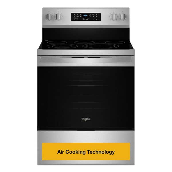 30 in. 5 Element Freestanding Electric Range in Fingerprint Resistant Stainless Steel with Air Cooking Technology