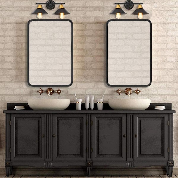 Ello Allo 30 In W X 36 H, Home Depot Bathroom Mirrors Black