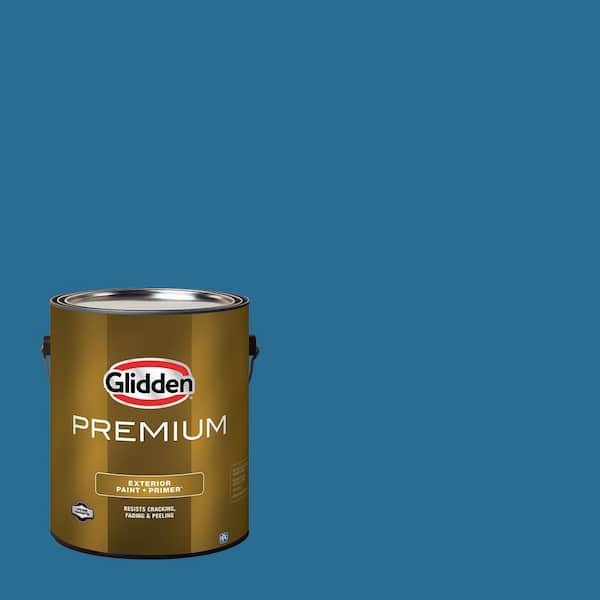 Glidden Premium 1 gal. Blue Oasis PPG1158-6 Flat Exterior Latex