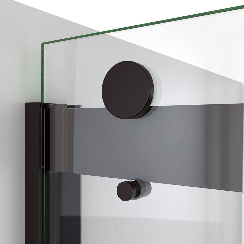 Sapphire-V 76" High Oil Rubbed Bronze Frameless Shower Door