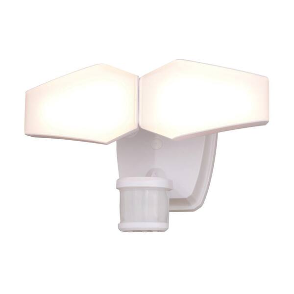 VAXCEL Almora 2L Linkable Integrated LED White Motion Sensor Dusk to Dawn Outdoor Security Flood Light