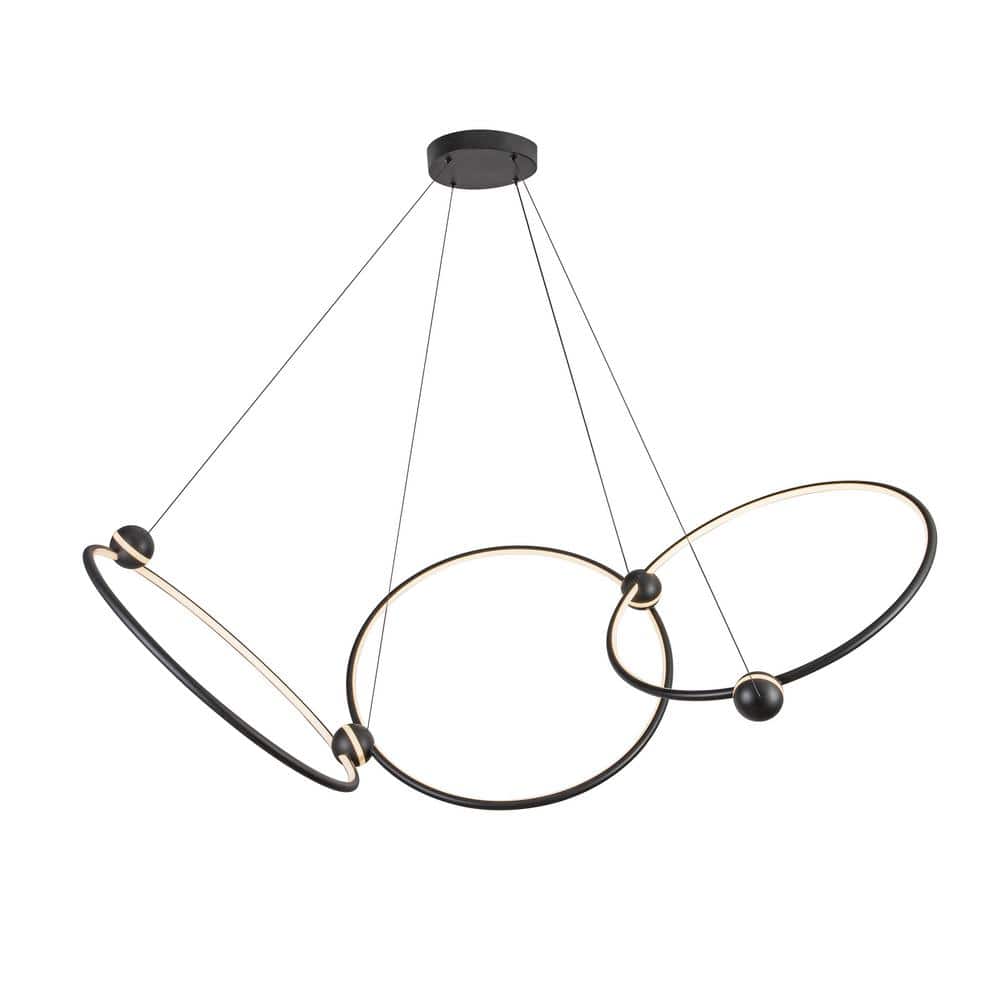 Isho 3 Head 3-Light 64-Watt Black Integrated LED Chandelier price history on PriceWatchPro