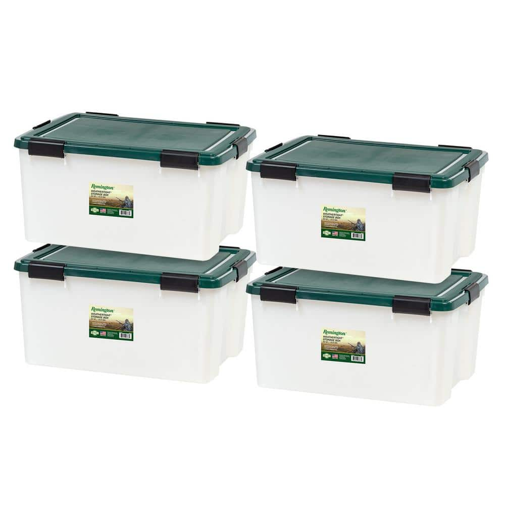 IRIS USA 4Pack Large Multi-Purpose Organizer Containers Plastic Bins, Pastel