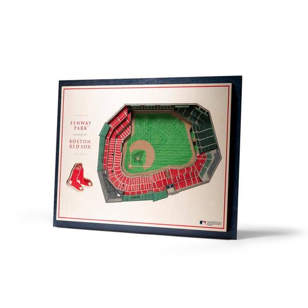 MLB Boston Red Sox 5-Layer Stadiumviews 3D Wooden Wall Art