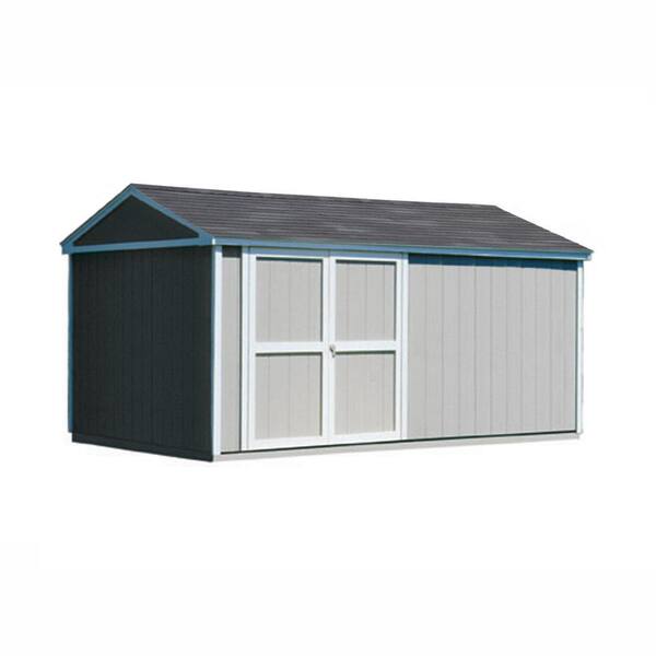 Handy Home Products Somerset 10 ft. x 16 ft. Wood Storage Building Kit with Floor