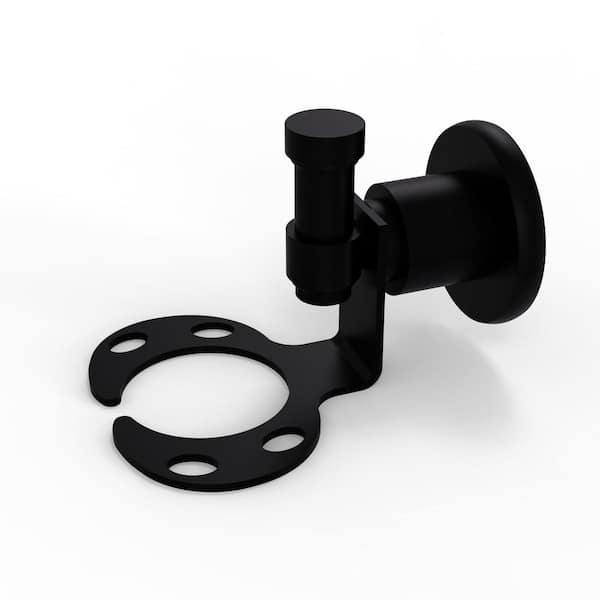 Allied Brass Washington Square Collection Tumbler and Toothbrush Holder in Matte Black