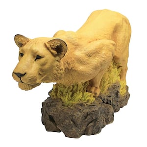 18 in. H Lioness on the Prowl Statue