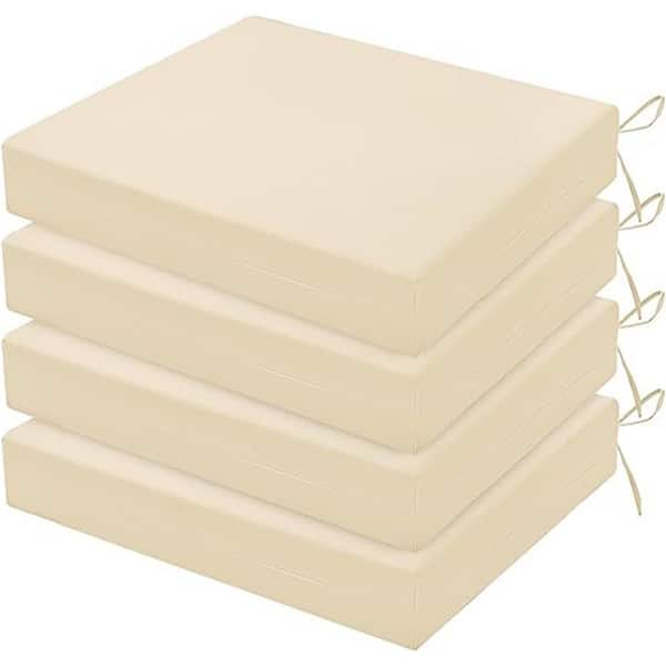 Unbranded Outdoor Chair Cushions 18.5 in. x 16 in. x 3 in. Pack of 4, Patio Cushions for Outdoor Furniture, Throw Pillow