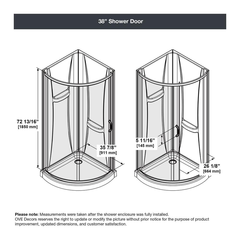Breeze 38" Clear Glass Chrome Corner Shower Kit