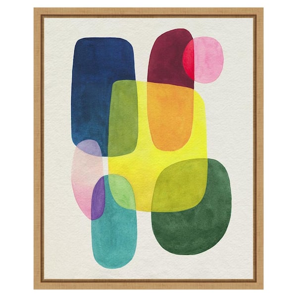 Amanti Art Sunlit Spectrum II by Grace Popp 16 in. W x 20 in. H. Canvas Wall Art Print Framed in Brown